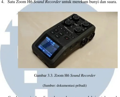 Gambar 3.3. Zoom H6 Sound Recorder  (Sumber: dokumentasi pribadi) 