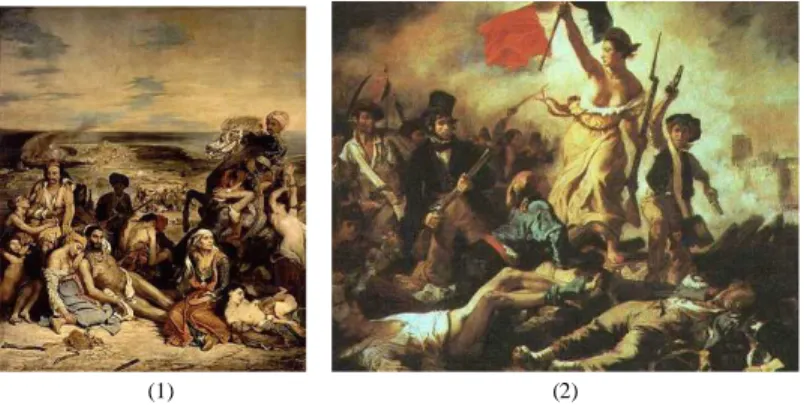 Gambar 1   (1)  Eugène  Delacroix.  The  Massacre  of  Chios.  1822-1824. 