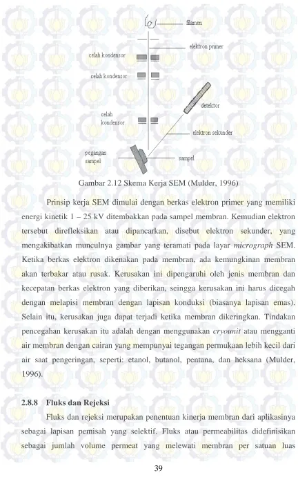 Gambar 2.12 Skema Kerja SEM (Mulder, 1996)   