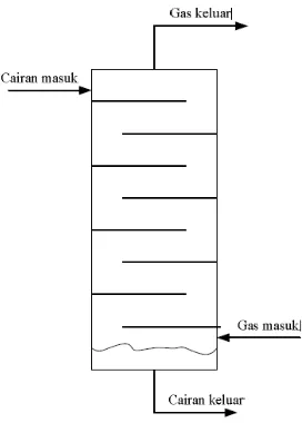 Gambar 2.8 Plate/Tray Column (Sulaiman, 2008) 