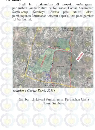 Gambar 1.1. Lokasi Pembangunan Perumahan Graha 