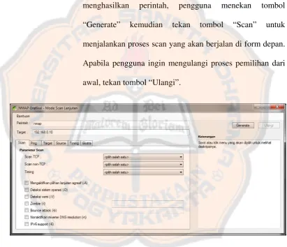 Gambar 4.6 Form Mode Scan Lanjutan 