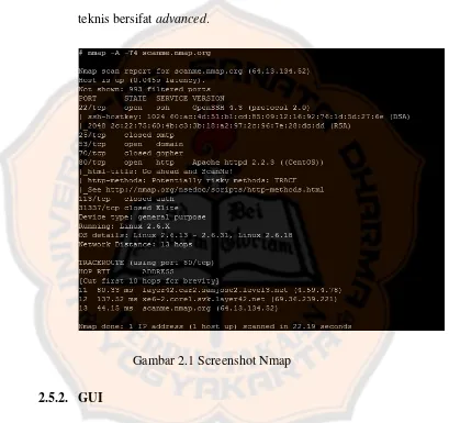 Gambar 2.1 Screenshot Nmap 