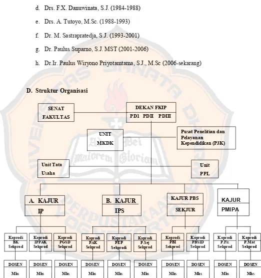 Gambar 1 : Struktur Organisasi Universitas Sanata Dharma