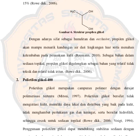 Gambar 6. Struktur propilen glikol