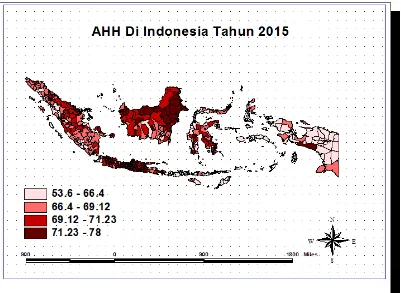 Tabel 4.1 Statistik Deskriptif AHH di Indonesia Tahun 2015 