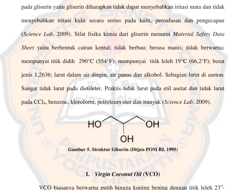 Gambar 5. Struktur Gliserin (Ditjen POM RI, 1995)