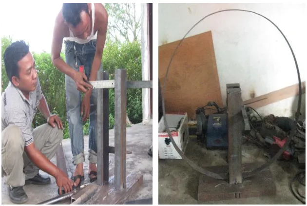 Gambar 4.3. Proses pembuatan pendulum 