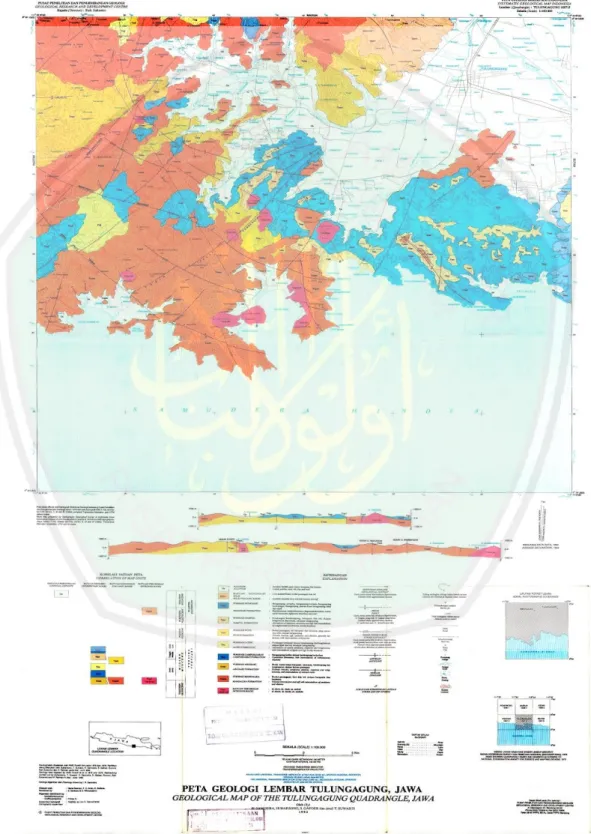 Gambar 2.3 Peta Geologi Tulungagung (Samodra, H. dan S. Gafoer, 1992) 