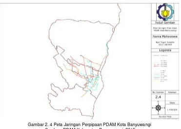 Gambar 2. 4 Peta Jaringan Perpipaan PDAM Kota Banyuwangi 