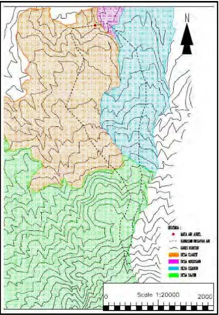 Gambar 4.1 Peta daerah tangkapan air Sumber Jubel 