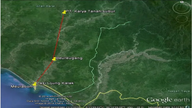 Gambar 3.1.Peta Lokasi Penelitian Aceh Barat.