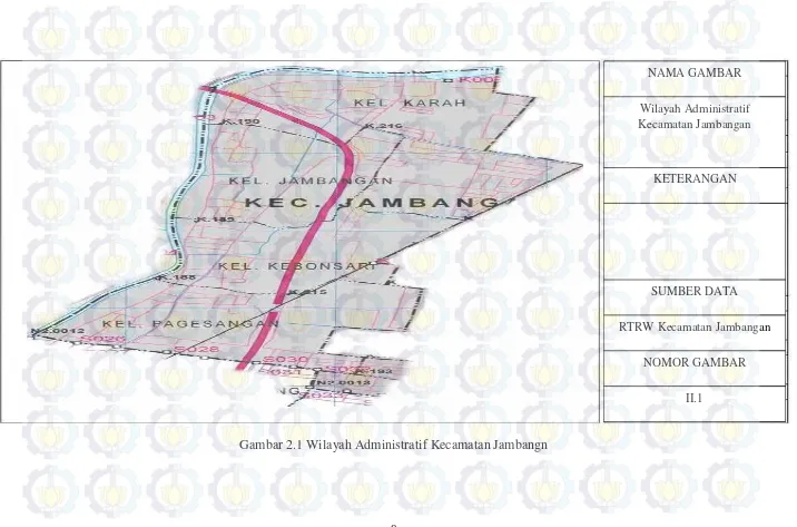 Gambar 2.1 Wilayah Administratif Kecamatan Jambangn