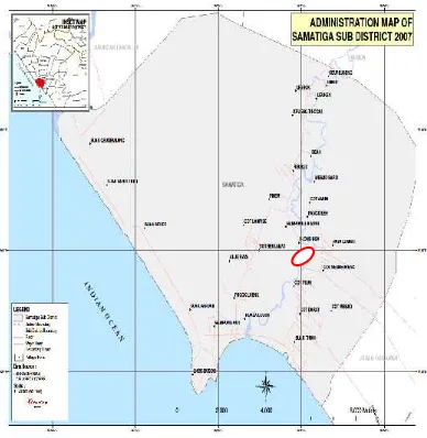 Gambar 1. Peta Kecamatan Samatiga Kabupaten Aceh Barat