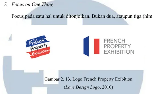 Gambar 2. 13. Logo French Property Exibition  (Love Design Logo, 2010) 