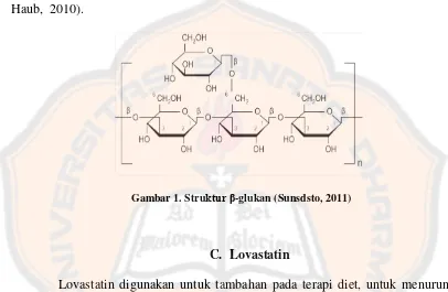 Gambar 2. Struktur Lovastatin (Alarcon dkk, 2003) 