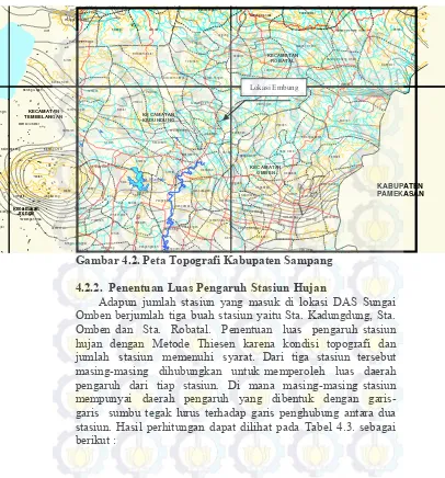Gambar 4.2. Peta Topografi Kabupaten Sampang Pan ggu ng