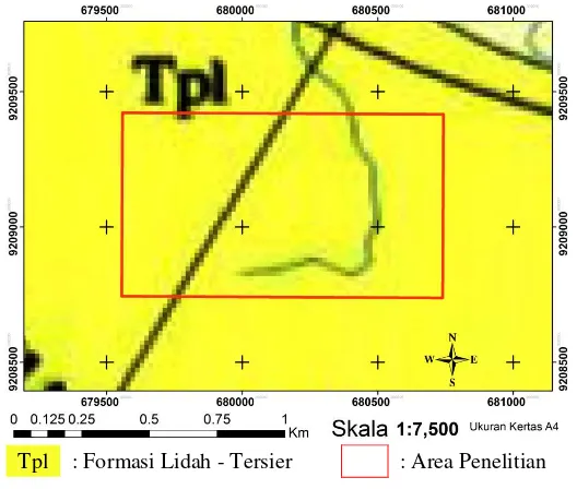 Gambar 2.3 Geologi Area Penelitian (Sukardi, 1992)  