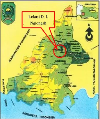 Gambar 1.1 Peta Wilayah Kabupaten Trenggalek 