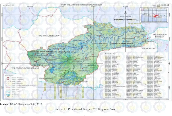 Gambar 1.1 Peta Wilayah Sungai (WS) Bengawan Solo