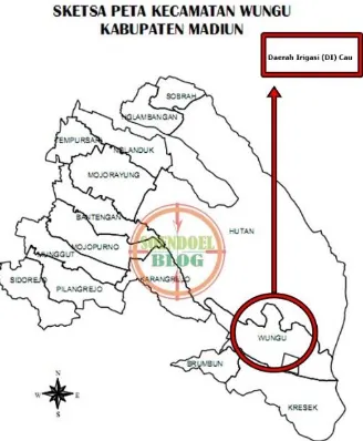 Gambar 1. 2Peta Lokasi Daerah Irigasi (DI) Cau Kecamatan 