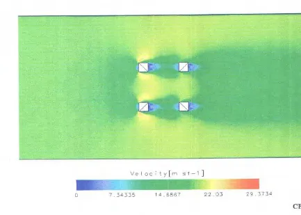 Gambar 5.2.c. Visual Surface Velocity- x Pada KC 10 Arab 0° & 90° 