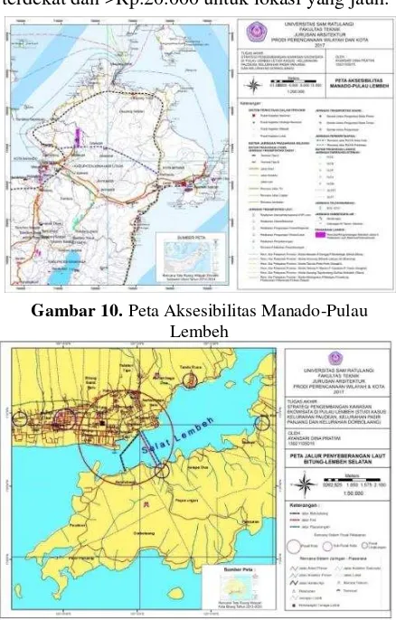 Gambar 10. Peta Aksesibilitas Manado-Pulau 