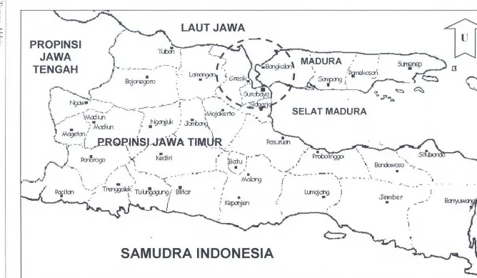 Gambar 1.1. Peta Propinsi Jawa Timor 