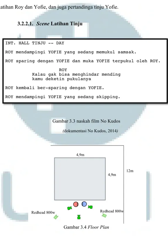 Gambar 3.3 naskah film No Kudos  (dokumentasi No Kudos, 2014) 