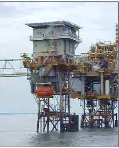 Gambar 1.1. Platform BQ yang beroperasi di perairan Bekapai, Kalimantan Timur 