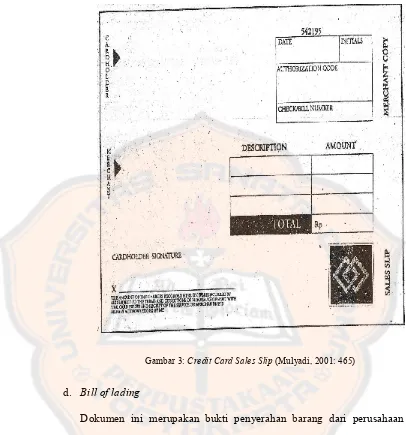 Gambar 3: Credit Card Sales Slip (Mulyadi, 2001: 465)