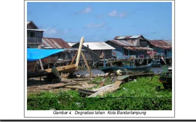 Gambar 4.  Degradasi lahan  Kota Bandarlampung 