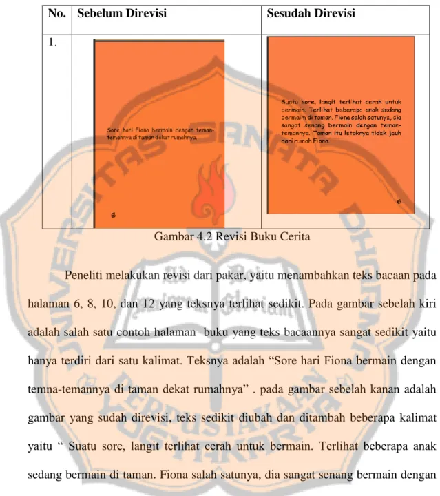 Gambar 4.2 Revisi Buku Cerita 