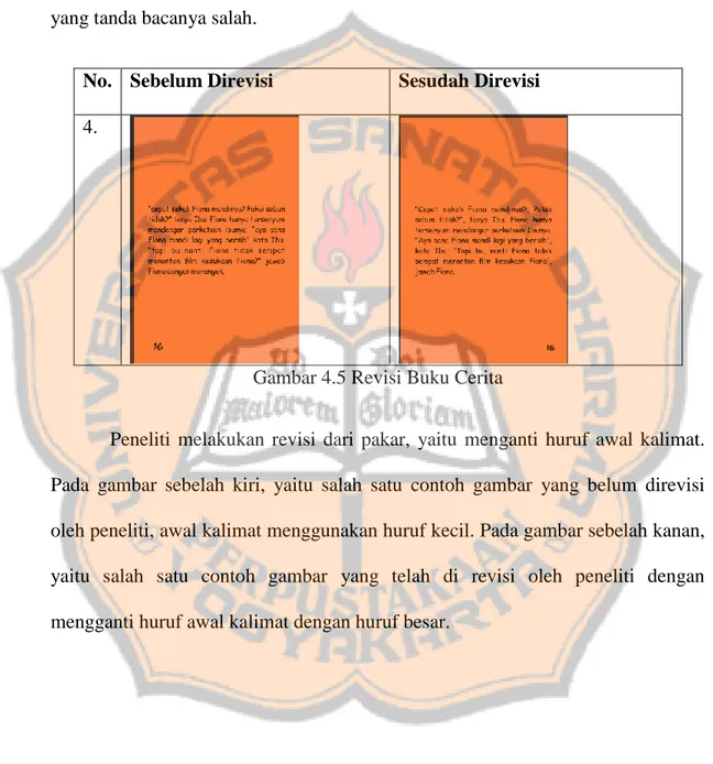 Gambar 4.5 Revisi Buku Cerita 