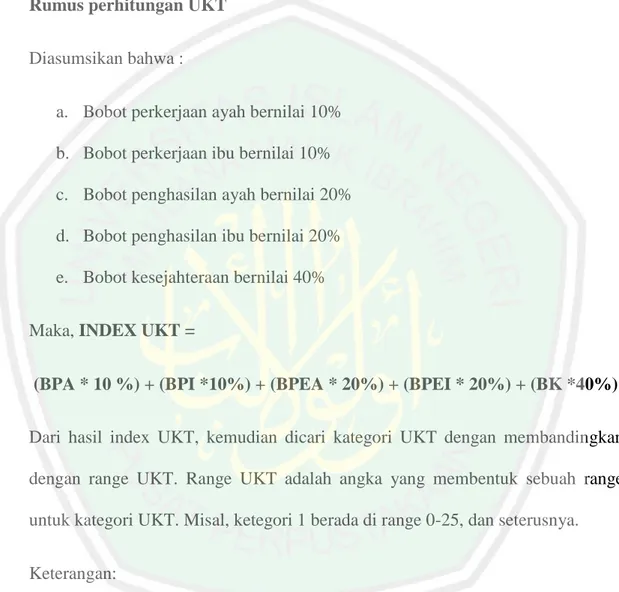 Gambar  3.2  merupakan  alur  perhitungan  UKT  di  UIN  Maulana  Malik  Ibrahim  Malang
