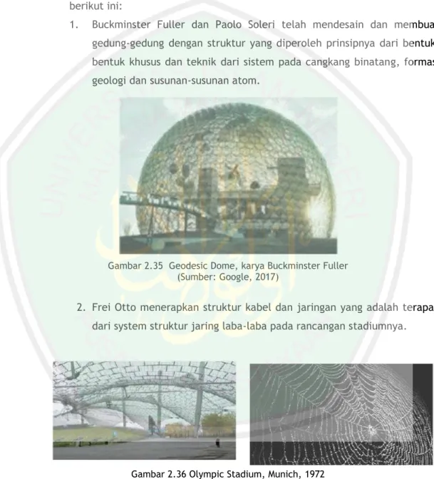 Gambar 2.35  Geodesic Dome, karya Buckminster Fuller   (Sumber: Google, 2017) 