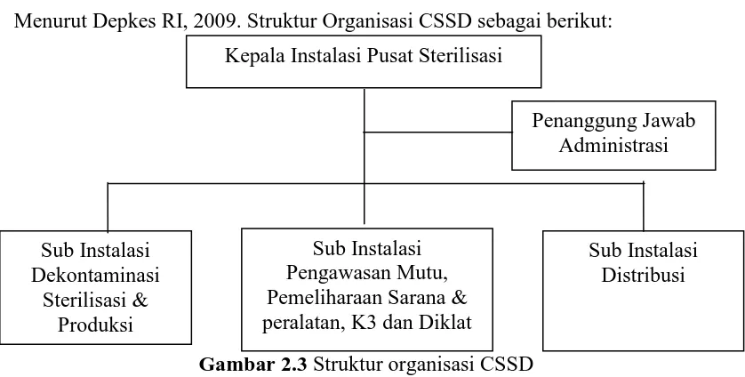 Gambar 2.3 Struktur organisasi CSSD 
