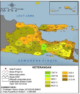 Gambar 2.5 Pembagian Zona Musim (ZOM) di Provinsi Jawa Timur 