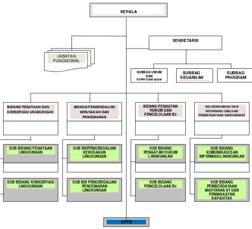Gambar 1. Struktur Organisasi BHLD Provinsi Jambi  