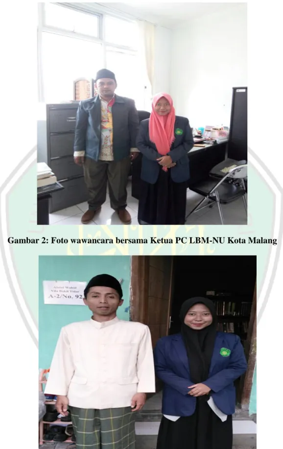 Gambar 2: Foto wawancara bersama Ketua PC LBM-NU Kota Malang 