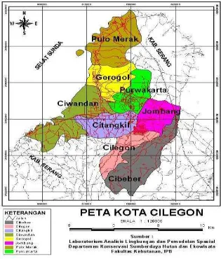 Gambar 3.1 Peta lokasi penelitian SD Negeri Cilegon-2 