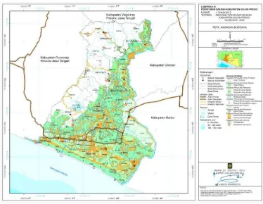 Gambar 3.3 Peta Kawasan Budidaya Berdasarkan Rencana Tata Ruang Wilayah (RTRW) Kabupaten Kulon Progo Tahun 2012-2032 