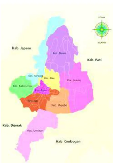 Gambar 1. Peta Wilayah Kab. Kudus  (sumber: http://kuduskab.go.id/, 2015) 