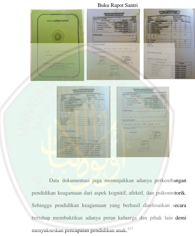 Gambar 5.8  Buku Rapot Santri 