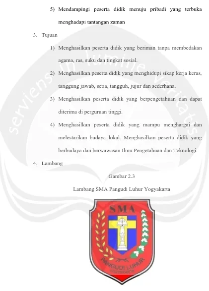 Gambar 2.3 Lambang SMA Pangudi Luhur Yogyakarta 