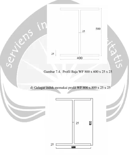 Gambar 7.5.  Profil WF 800 x 800 x 30 x 30 