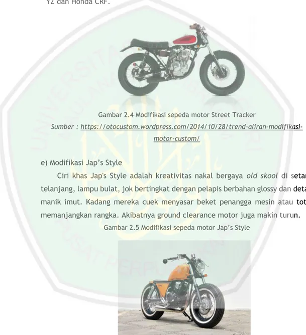 Gambar 2.4 Modifikasi sepeda motor Street Tracker 