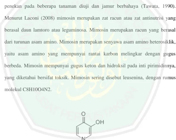 Gambar 2.8 Struktur kimia Mimosin 