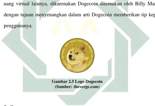 Gambar 2.5 Logo Dogecoin (Sumber: theverge.com)