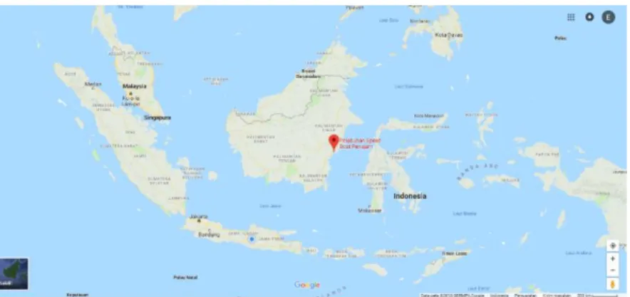 Gambar 3 Lokasi Pelabuhan Speed Boat Penajam di Peta Indonesia  Sumber : Google Maps, 2019 